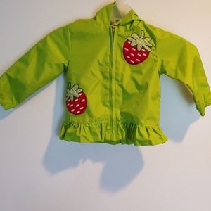 Girls 3t green rain coat